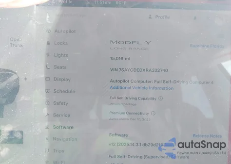 2024 Tesla Model Y Long Range Dual Motor All-Wheel Drive/Rwd из США, поврежденный, VIN 7SAYGDEDXRA332740